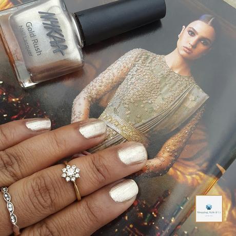 On My Nails W10 - Nykaa No. 122 Champagne Gold from Gold Rush Collection