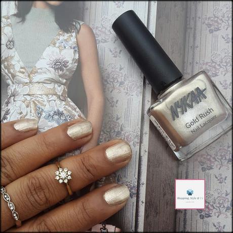 On My Nails W10 - Nykaa No. 122 Champagne Gold from Gold Rush Collection