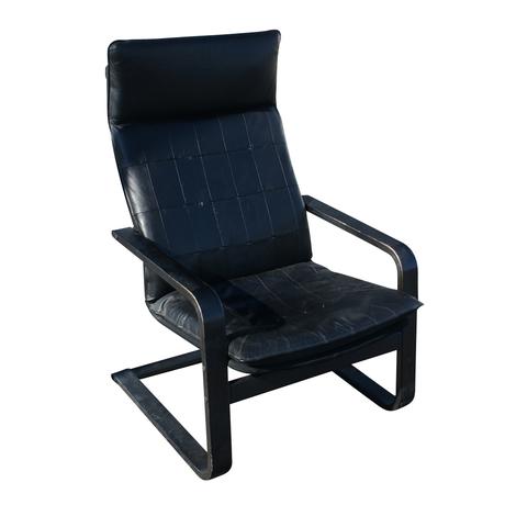 Black Leather Lounge Chair