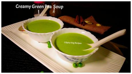 Fresh green peas soup