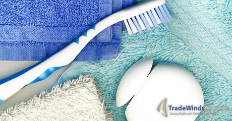Toothbrush, with floss and towels