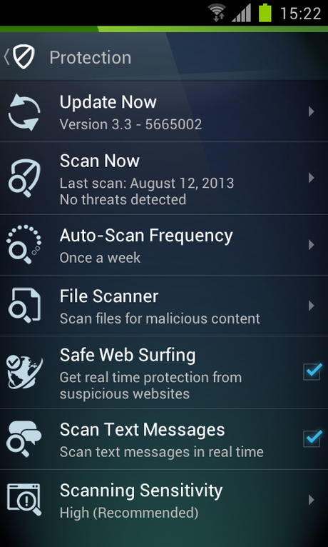 Mobile AntiVirus Security PRO - screenshot