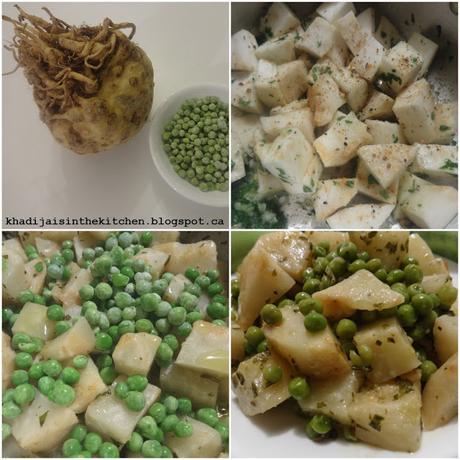 SALADE DE CÉLERI-RAVE ET PETITS POIS / CELERIAC AND PEAS SALAD / ENSALADA DE APIO NABO Y GUISANTES / سلطة الكرفس اللفتي و البازلاء