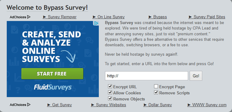 Bypass surveys online free