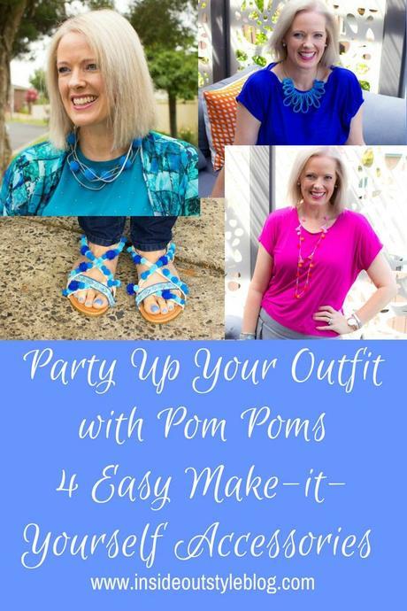 Party Up Your Outfit with Pom Poms with 4 Super Easy Make-it-Yourself Accessories