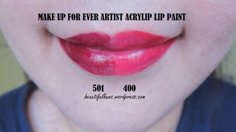 Review/Swatches: Make Up For Ever Artist Acrylip Lip Paint