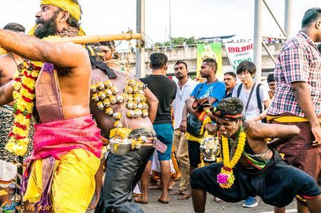As the light came, the crowds grew. Thaipusam 2017