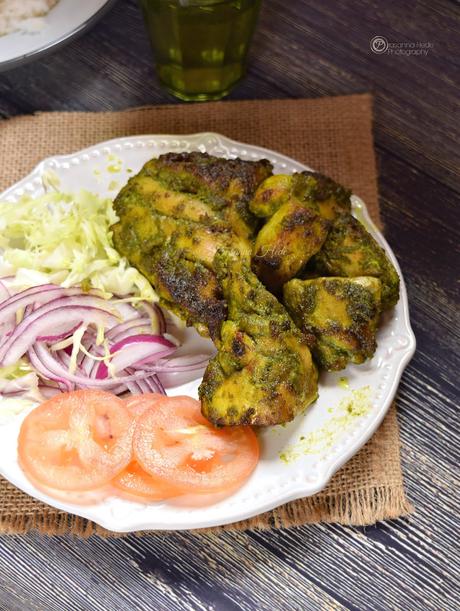 Hariyali Chicken (Oven Grilled)