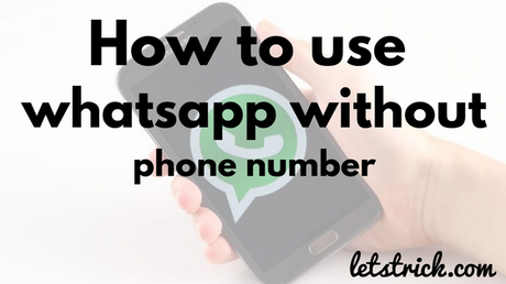 whatsapp without phone number/sim