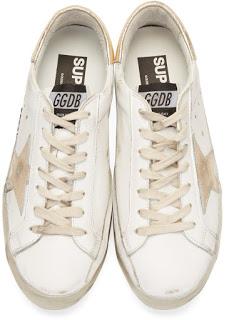 Broken-In Never Looked So Cool:  Golden Goose White Sparkle Superstar Sneakers