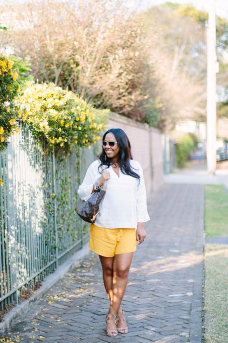 spring yellow shorts-10