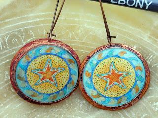 Starfish in the Waves Copper Resin Earrings We love the s...