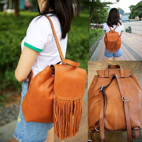 Versatile Handle Bucket Bag (Brown)