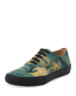 When Print Goes Right:  Dries Van Noten Cotton Low-Top Sneaker