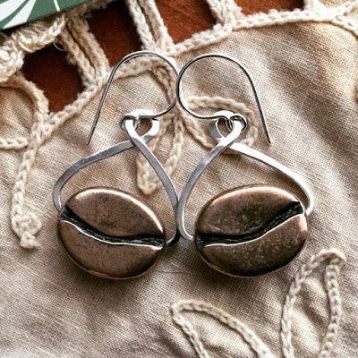 Bronze Coffee Beans with Sterling Wire Earrings I have a ...