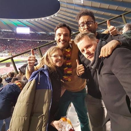 Vinz Kanté et Ben Heine au Stade Roi Baudouin avec Samsung Belgium