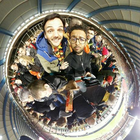 Ben Heine et Vinz Kanté au Stade Roi Baudouin avec Samsung Belgium