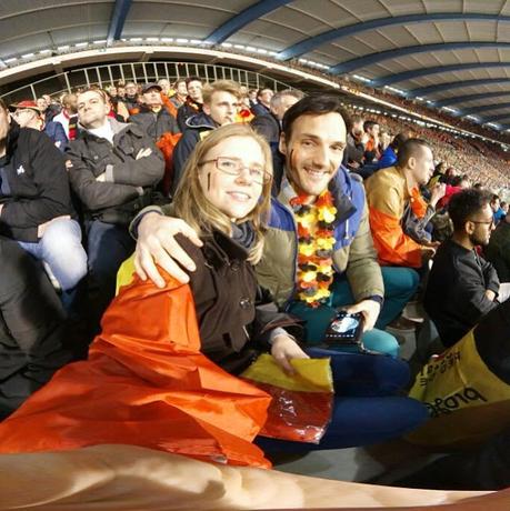 Ben Heine et Vinz Kanté au Stade Roi Baudouin, avec la Gear 360...