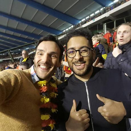 Vinz Kanté et Ben Heine au Stade Roi Baudouin avec Samsung Belgium