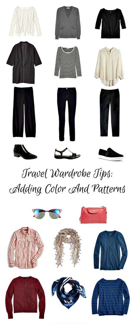 travel wardrobe tips: adding color and pattern