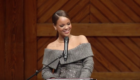 Rihanna accepting her award