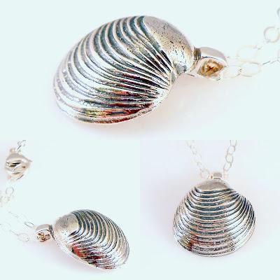 Fine Silver Shell on Sterling Silver Necklace What a grea...