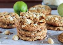 Tropical Cookies (with White Chocolate, Macadamia Nuts, Lime Zest + Toasted Coconut)