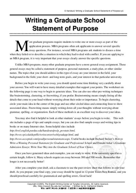 Writing a Statement of Purpose: Samples, Tips, Resources