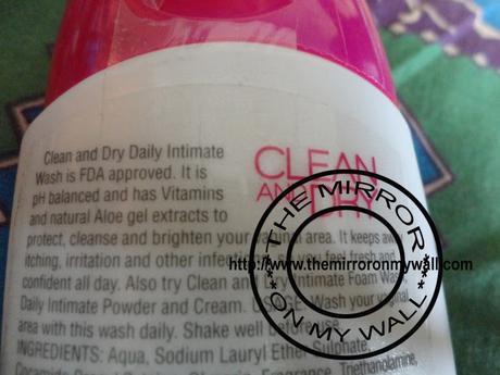 Clean and Dry Feminine Wash Review