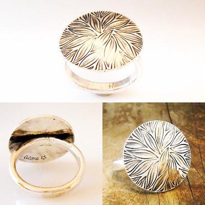 Fine Silver Leaves Statement Ring Size 8.5 This fine silv...