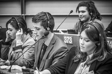 Bàlint Gyévai - Stand Up For Europe - Students for Europe - Parlement européen - Photo par Ben Heine