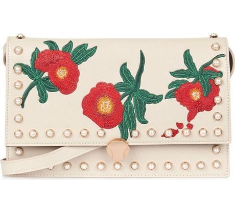 bag with floral embroidery