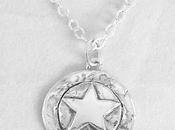 Texas Star Banded Pendant Sterling Silver Chain Te...