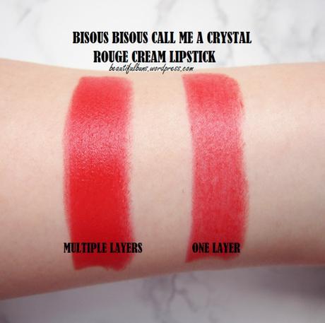 Review: Bisous Bisous Call Me A crystal Rouge Cream Lipstick