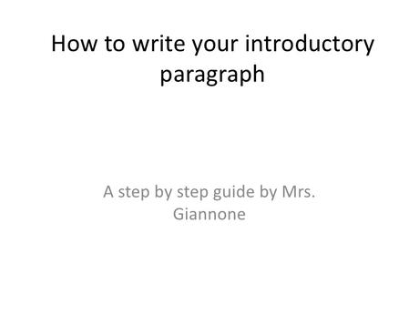 Introduction paragraph for a compare and contrast essay
