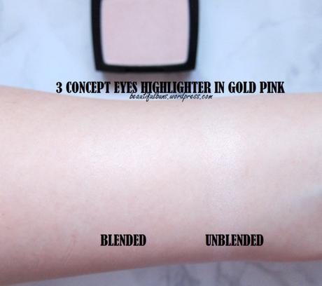 Review: 3CE Highlighter in Gold Pink