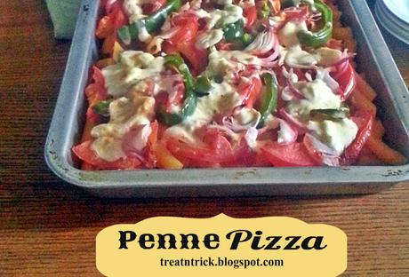 Penne Pizza Recipe @ treatntrick.blogspot.com