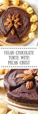 Vegan Chocolate Torte Recipe with Pecan Crust