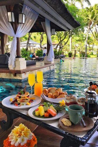 best honeymoon destinations on bali nice breackfast near the water