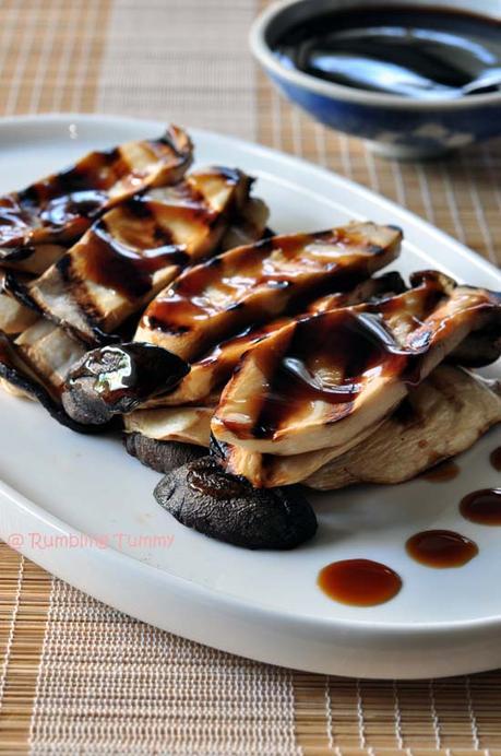 Grilled Mushroom with teriyaki sauce