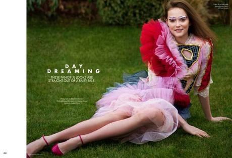 Allie Barrett is “Day Dreaming” in Haute Couture for ELLE Canada by Benjamin Kanarek