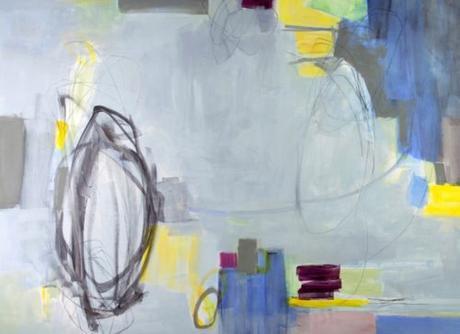Abstract Painting With Geometric Forms By Julia Rymer