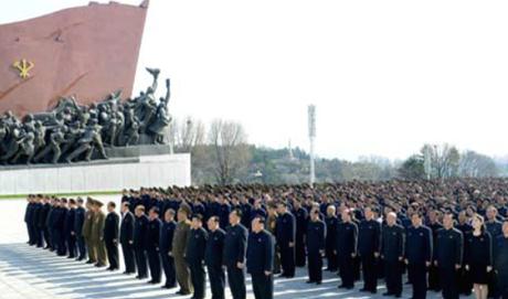 DPRK Central Leadership and SPA Deputies Visit Mansu Hill