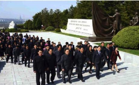 DPRK Central Leadership and SPA Deputies Visit Mansu Hill