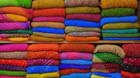 Handcrafted towels at Johari Bazaar
