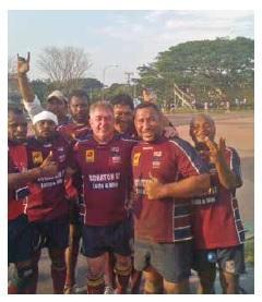 Salesman with an AK47. Papua New Guinea rugby