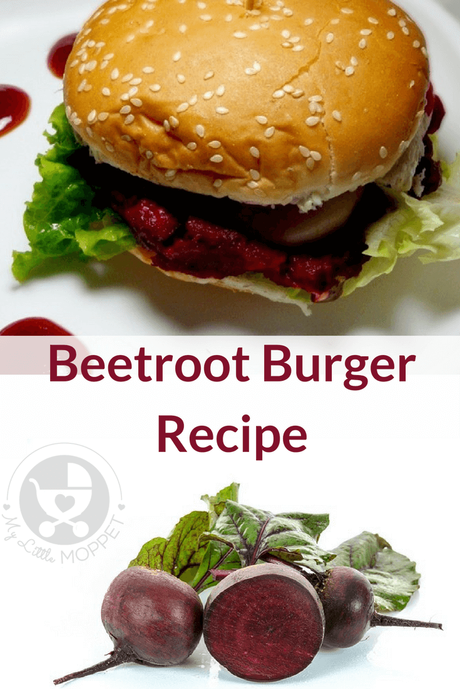 Most Moms think of burgers as junk food or fast food, but this Beetroot Burger is as healthy as it gets! Perfect as a snack or in the lunchbox!