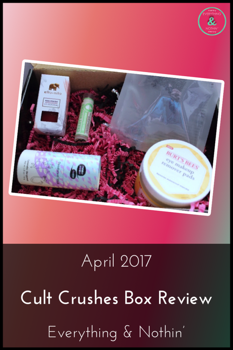 April 2017 Cult Crushes Box Review