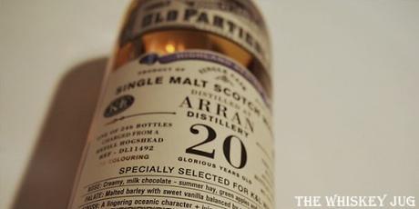 1996 Old Particular Arran 20 Year Old Label