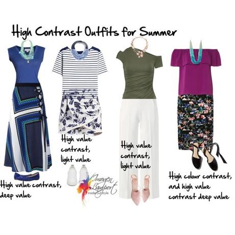 Spring and Summer Looks for High Value Contrast
